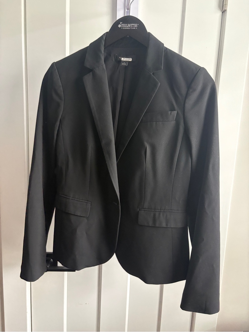 Ann Taylor Notched Single Button Blazer Seasonless Stretch